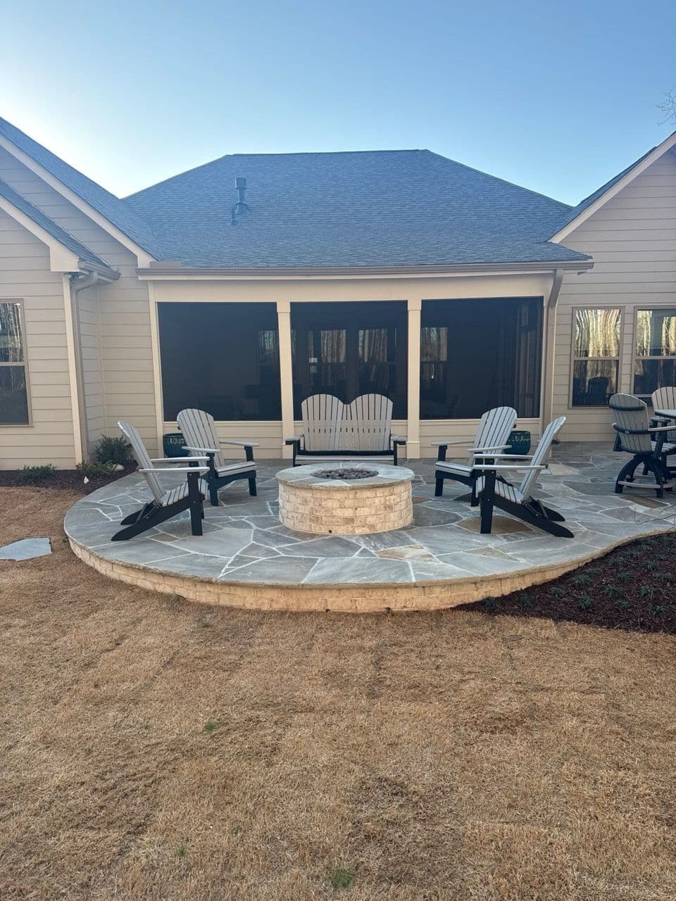 Stunning Screened Porch and Flagstone Patio in Canton GA image